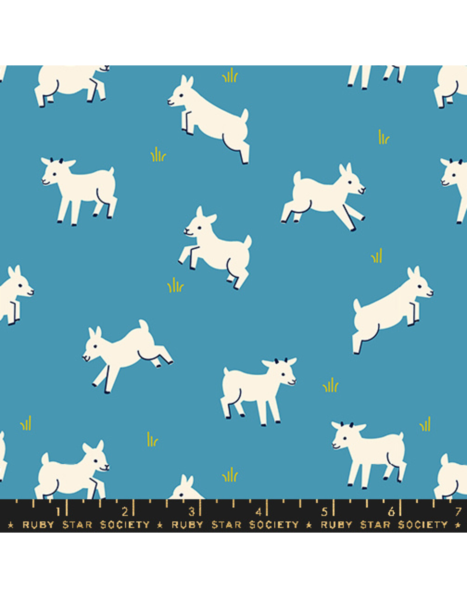 Ruby Star Society Ruby Star Society - Animal Animal - Baby Goats Vintage Blue - RS5166-13