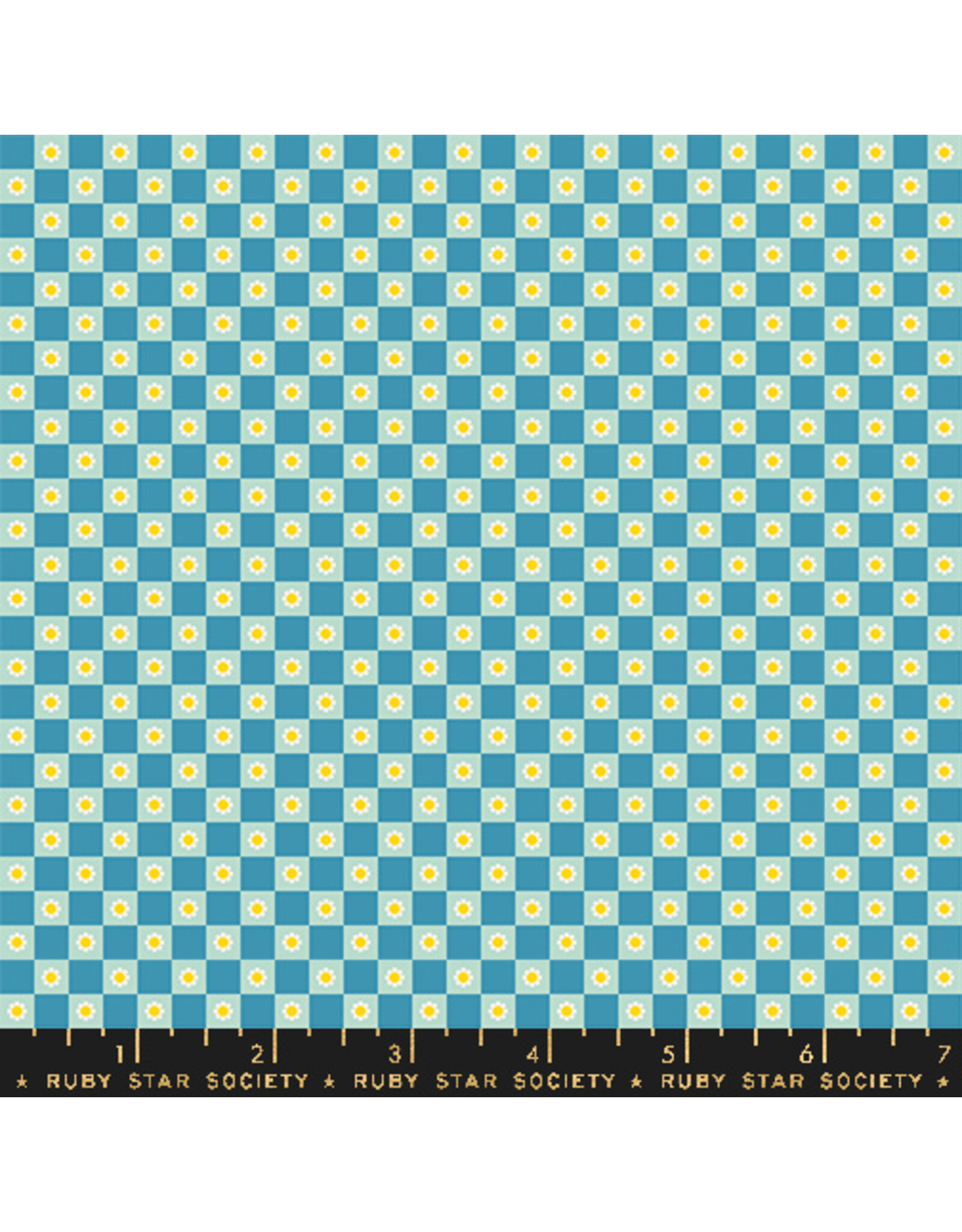 Ruby Star Society Ruby Star Society - Animal Animal - Flower Check Vintage Blue - RS5169-15