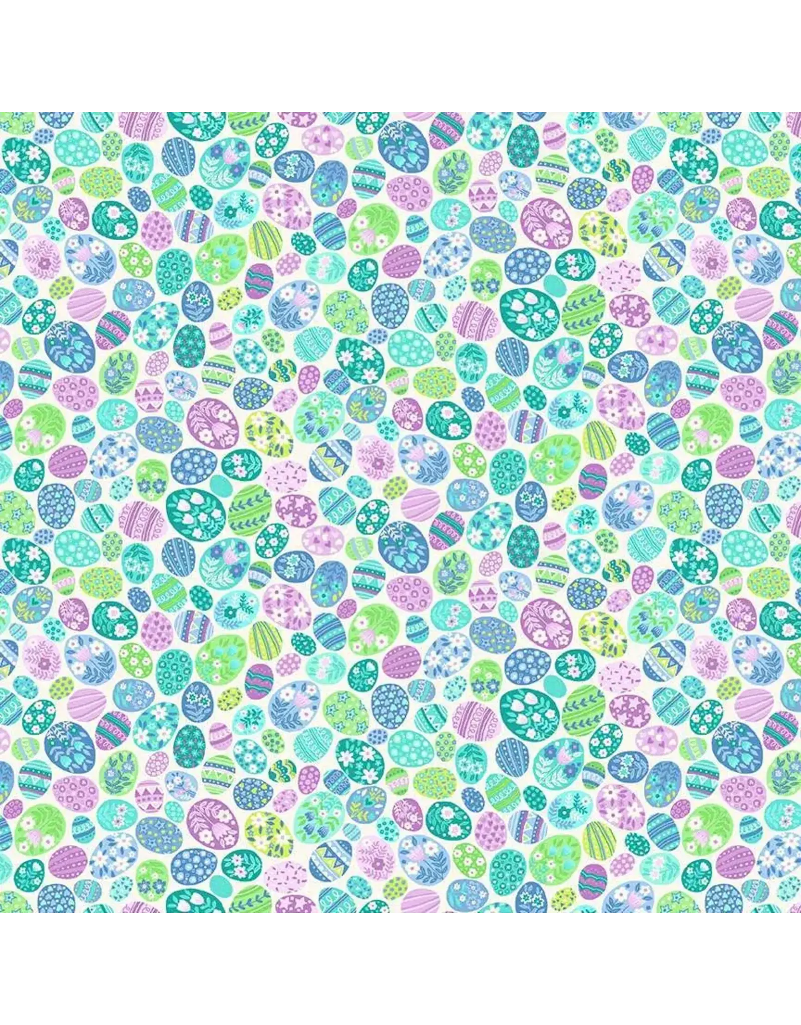 Makower UK Makower UK - Hello Spring - Eggstravaganza Blue - 087-B