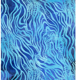 Eyelike Fabrics Batik Prints - Waves Blue