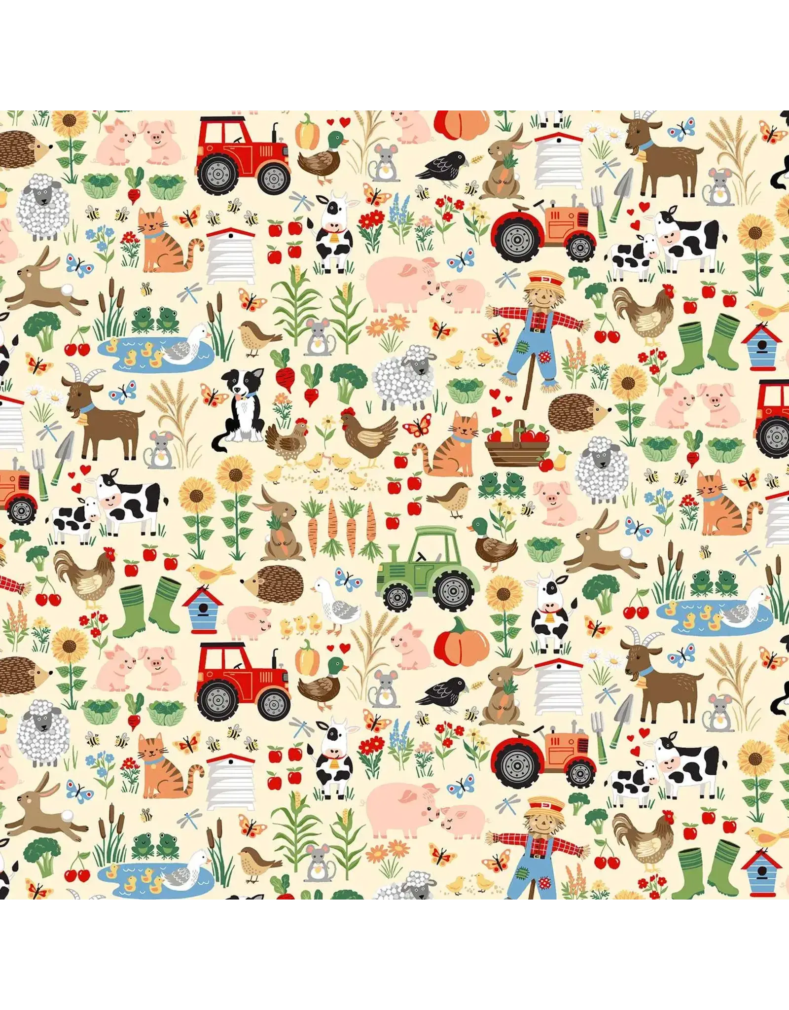 Makower UK Makower UK - Fun on the Farm - Friends Cream - 064-Q