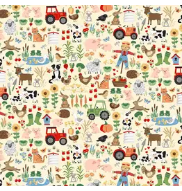 Makower UK Fun on the Farm - Friends Cream