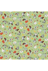 Makower UK Makower UK - Fun on the Farm - Chickens Green - 070-G