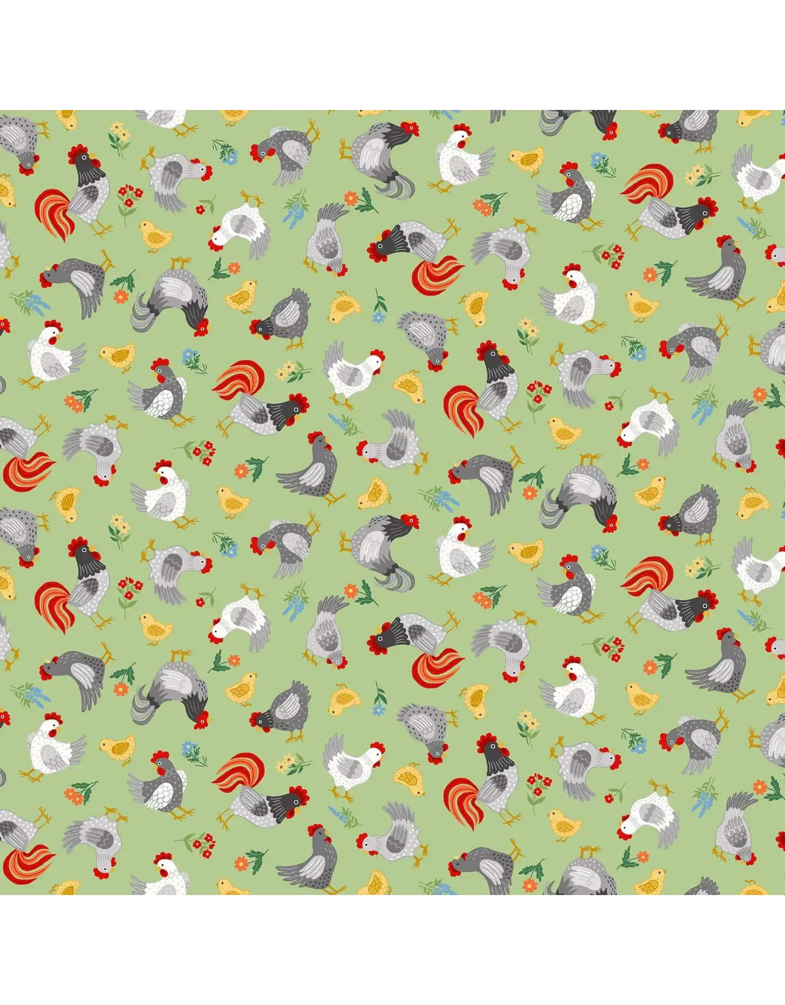 Makower UK Makower UK - Fun on the Farm - Chickens Green - 070-G