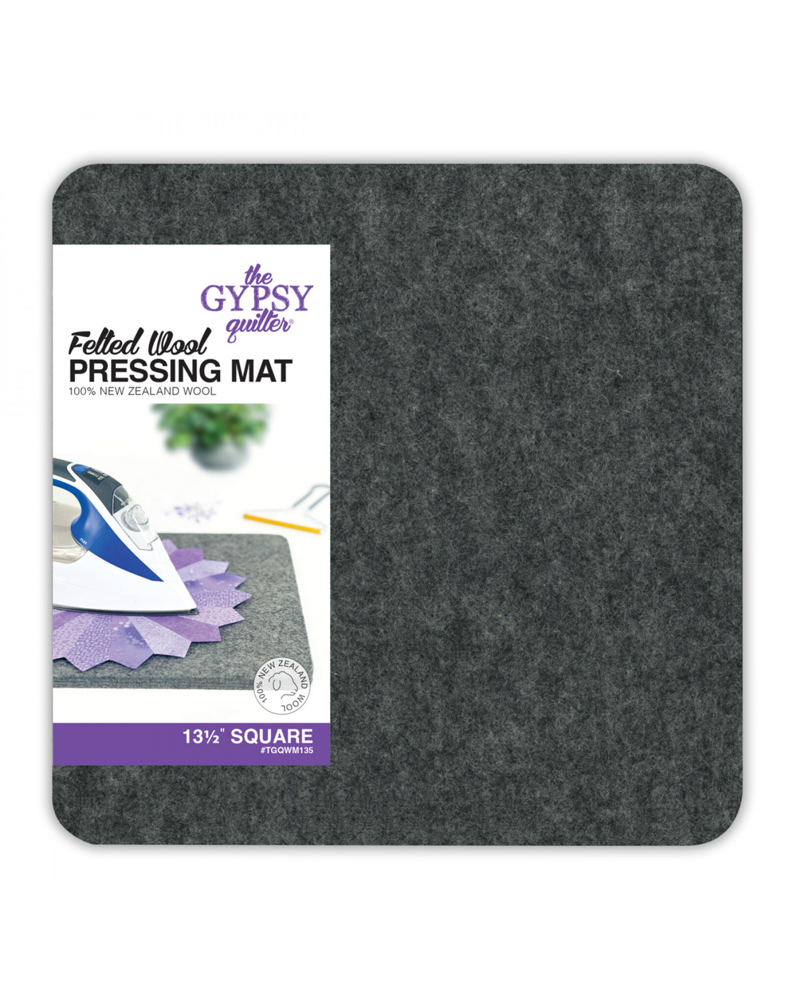 The Gypsy Quilter Felted Wool Pressing Mat - 13,5 x 13,5 inch