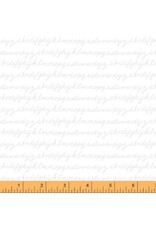 Windham Windham Fabrics - White Out - Alphabet Script - White on White - 42642A-1