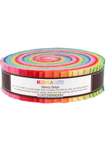 Robert Kaufman 1-1/2in Skinny Strips - Kona Solids - Bright Palette