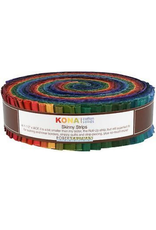 Robert Kaufman 1-1/2in Skinny Strips - Kona Solids - Dark Palette