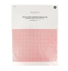 Bohin Transparent Squared Template Sheets - A4