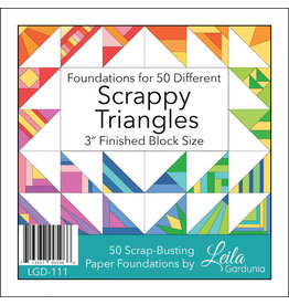 Leila Gardunia 3 inch - Scrappy Triangles  - Foundation Paper-Piecing Pad
