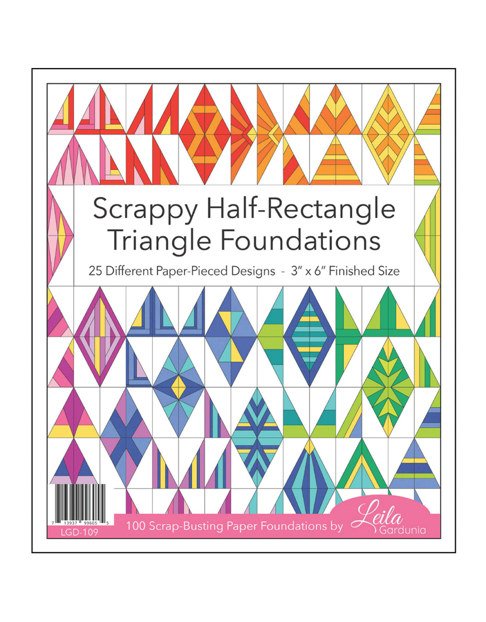 Diversen Leila Gardunia - Scrappy Half-Rectangle Triangle - Foundation Pad