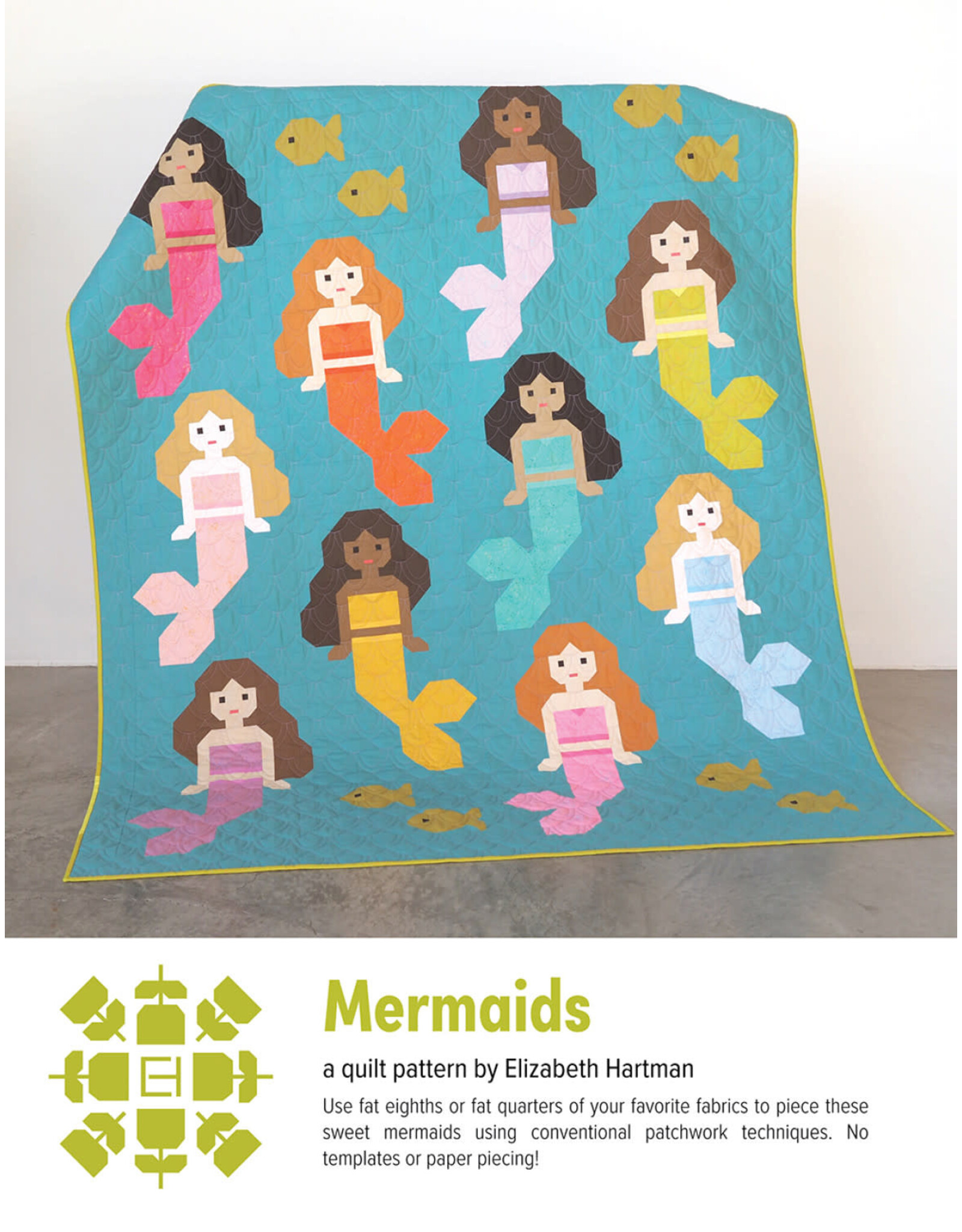 Elizabeth Hartman Elizabeth Hartman - Mermaids - pattern for quilt - EH-082