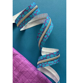 Sassafras Lane Designs Blue Pebble Zipper Tape