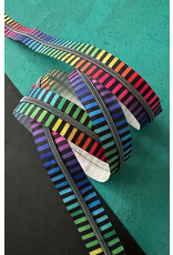 Sassafras Lane Designs Wide Rainbow Stripe Zipper Tape - Iridescent Teeth - SASSKIT-17U - 3 yard