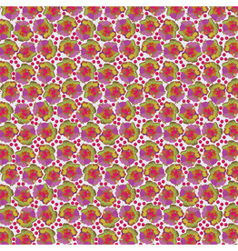 Hoffman Whimsical Flower Garden - Berries and Blooms Razzmatazz