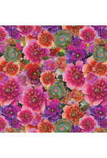 Hoffman Candy Quilt Design - Whimsical Flower Garden - Florals Allover Fuchsia - W5537-23-FUCHSIA