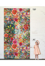 Hoffman Candy Quilt Design - Whimsical Flower Garden - Abstract Flower Multi - Wideback - WW5535-130-MULTI