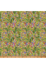 Hoffman Candy Quilt Design - Whimsical Flower Garden - Leaves and Dots Olive - W5539-96-OLIVE