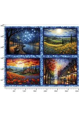 3 Wishes Fabric 3Wishes Fabric - C'est Magnifique - Panel - 22926-PNL-CTN-D