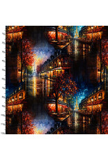 3 Wishes Fabric 3Wishes Fabric - C'est Magnifique - Cityscape Black - 22921-BLK-CTN-D