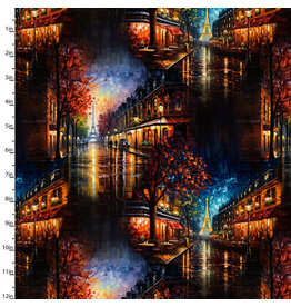 3 Wishes Fabric C'est Magnifique - Cityscape Black