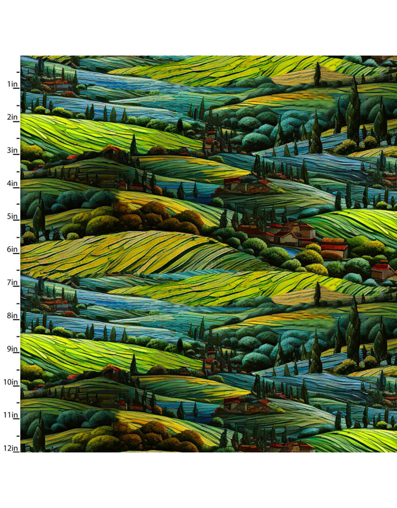 3 Wishes Fabric 3Wishes Fabric - C'est Magnifique - Rolling Hills Green - 22922-GRN-CTN-D
