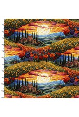 3 Wishes Fabric 3Wishes Fabric - C'est Magnifique - Tranquil Valley Multi - 22925-MLT-CTN-D