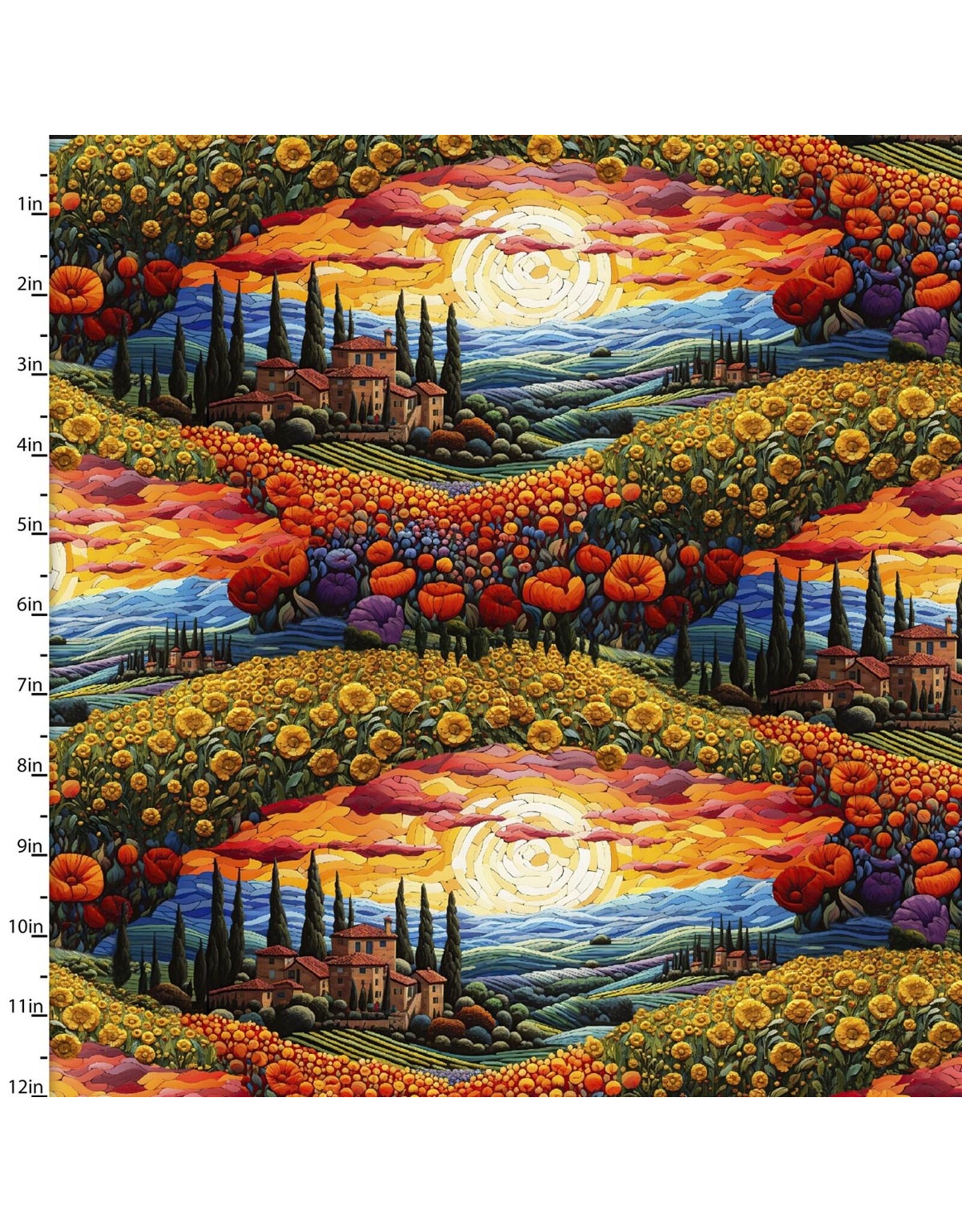 3 Wishes Fabric 3Wishes Fabric - C'est Magnifique - Tranquil Valley Multi - 22925-MLT-CTN-D