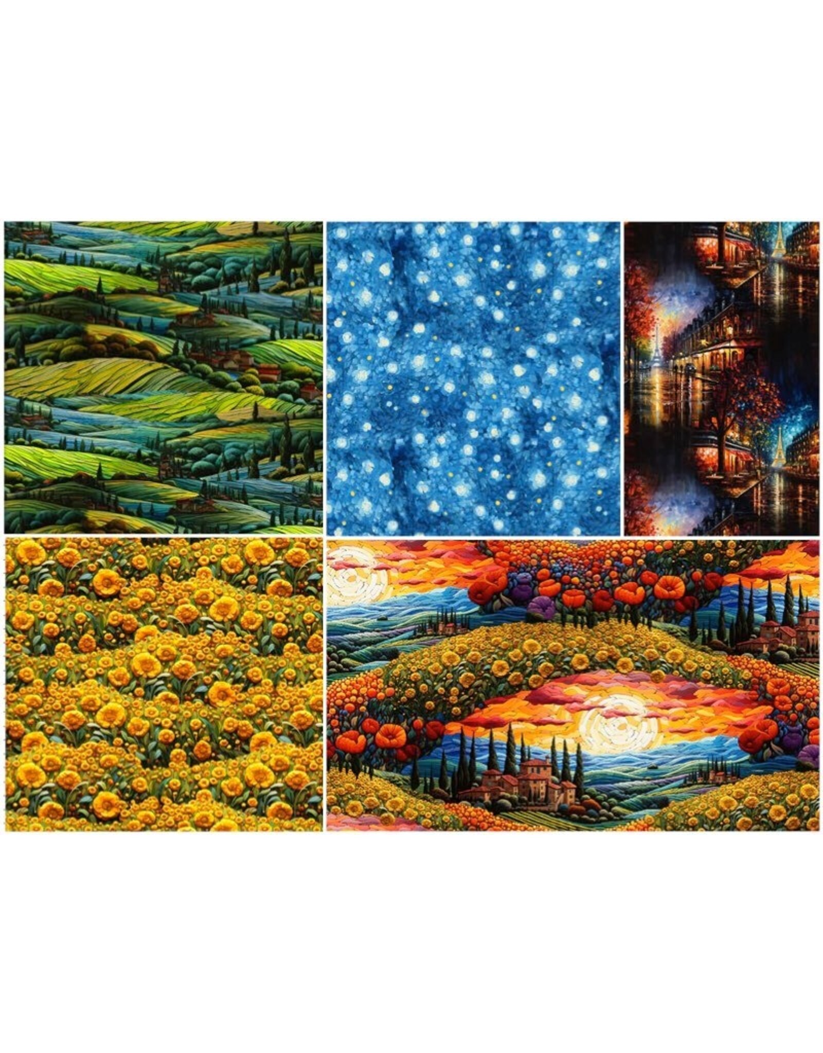 3 Wishes Fabric 3Wishes Fabric - C'est Magnifique - Fat Quarter Pakket