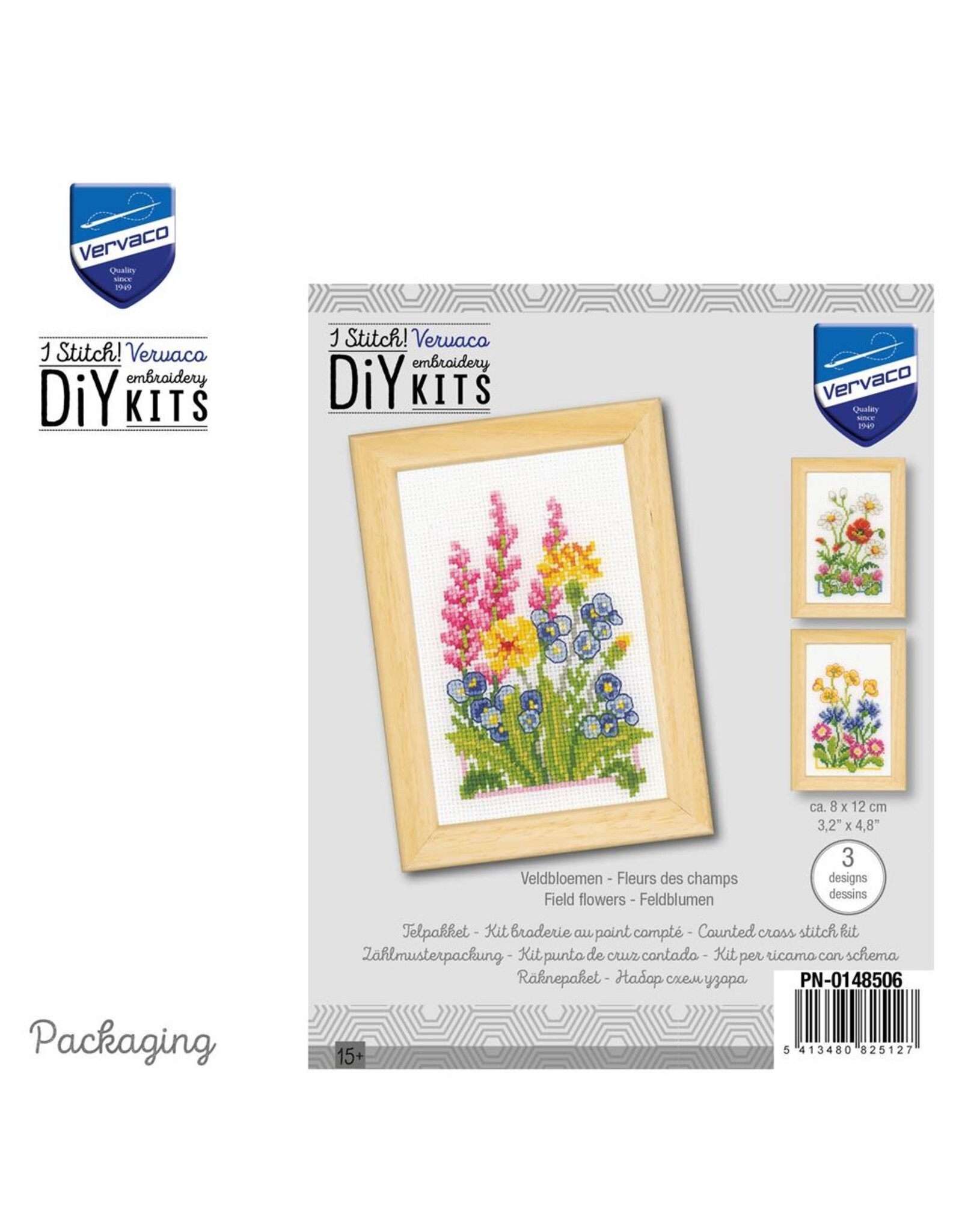 Vervaco Vervaco - Mini Embroidery Kit - Field Flowers