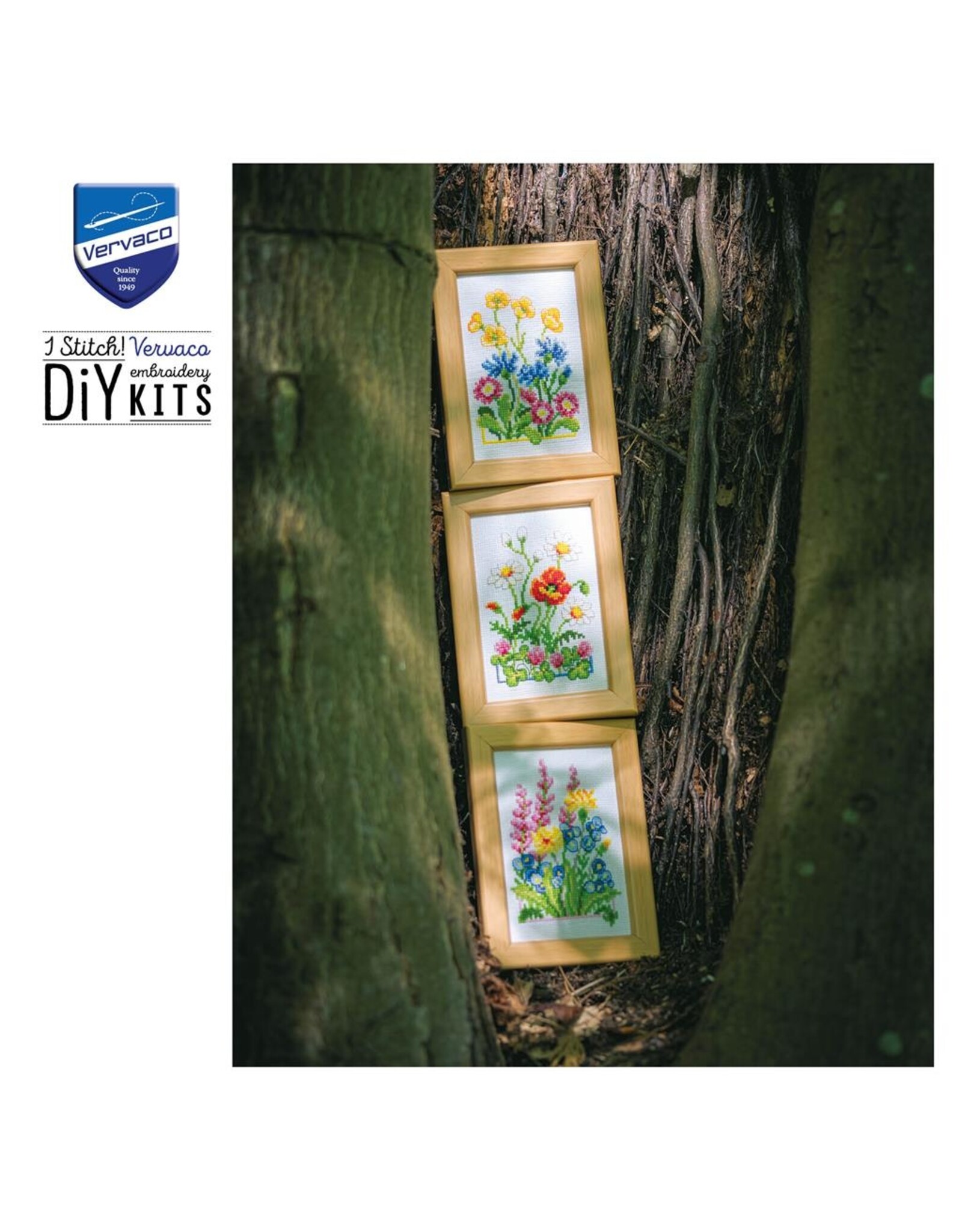 Vervaco Vervaco - Mini Embroidery Kit - Field Flowers