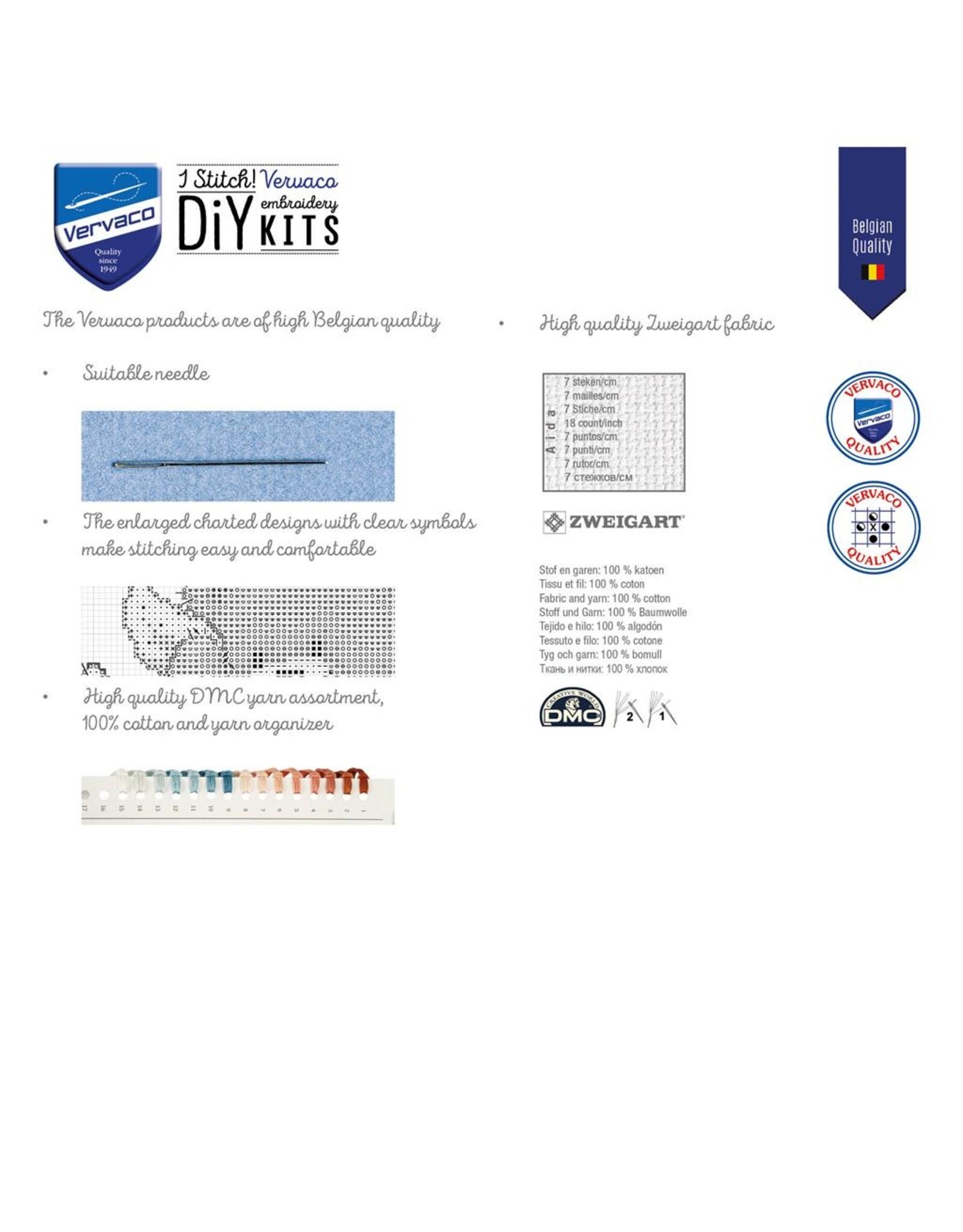 Vervaco Vervaco - Mini-borduurpakket  - Veldbloemen