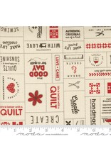 Moda Moda Fabrics - Sweetwater - Threads - Made with Love Porcelain - 55680-11