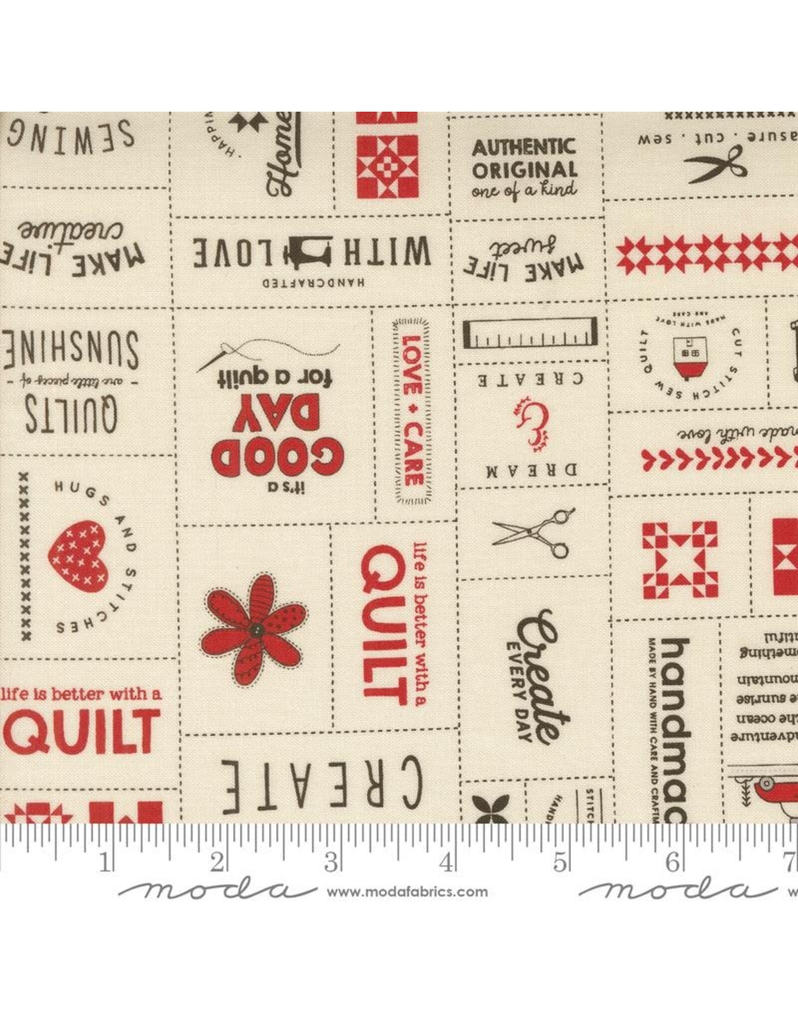 Moda Moda Fabrics - Sweetwater - Threads - Made with Love Porcelain - 55680-11