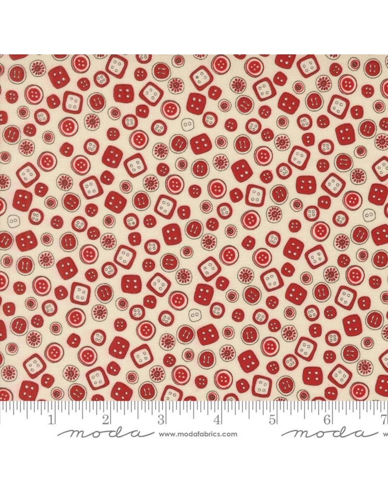 Moda Moda Fabrics - Sweetwater - Threads - Buttons Porcelain - 55682-11