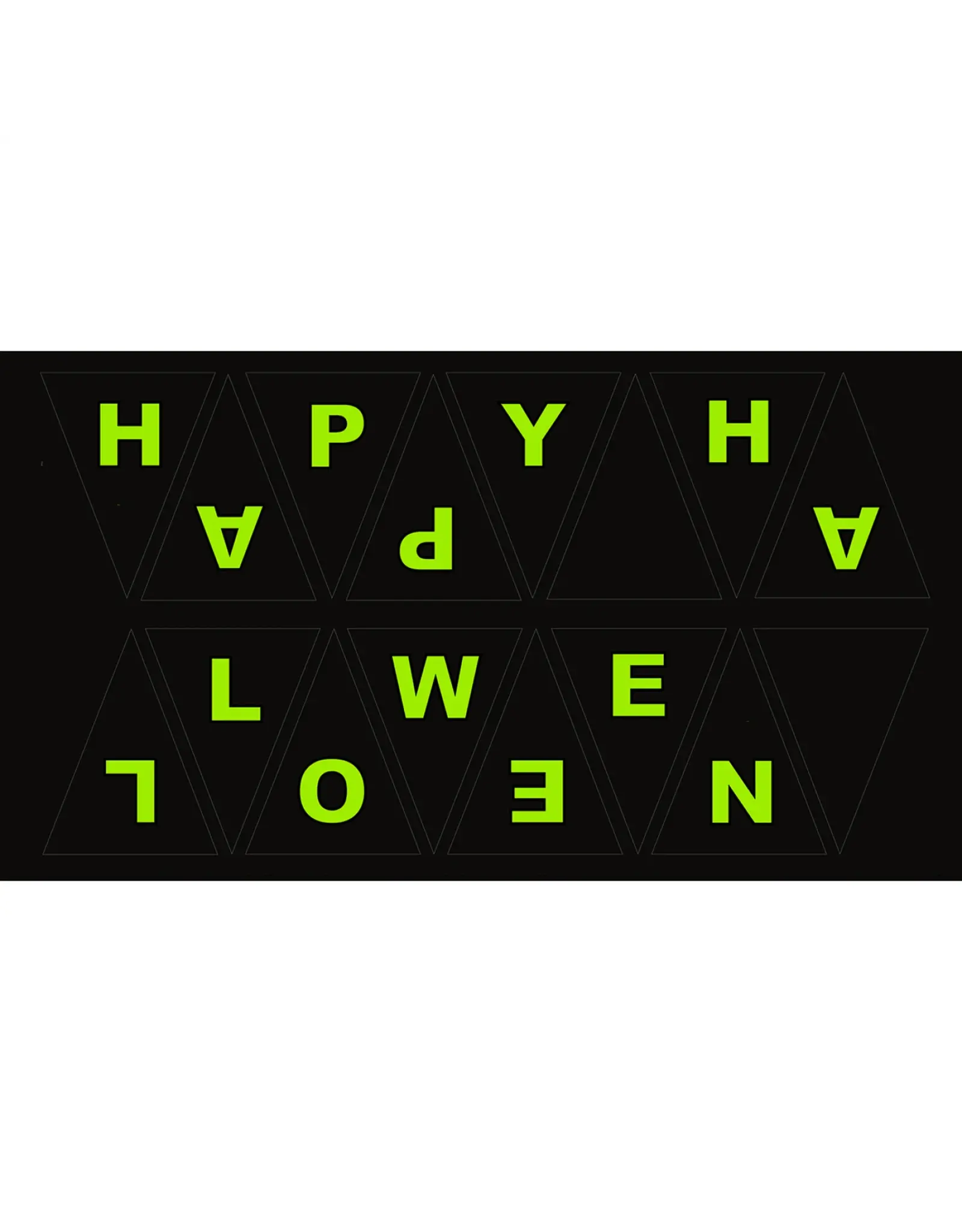 Lewis & Irene Lewis & Irene - Witchy Woods Halloween - Bunting panel - Glow in the Dark