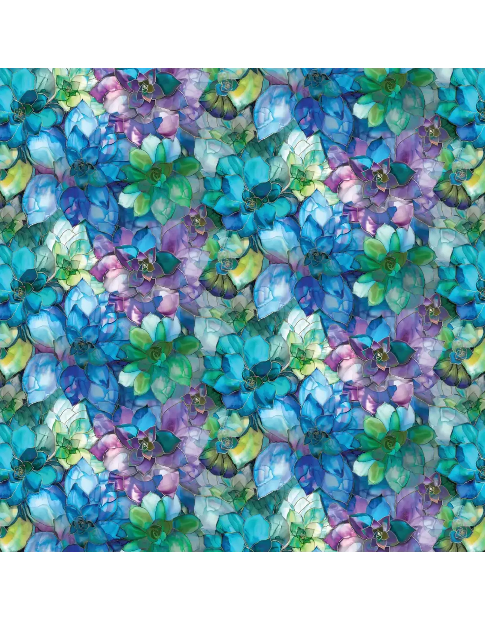 Camelot Camelot Fabrics - Gigi in the Garden - Stained Glass Succulents