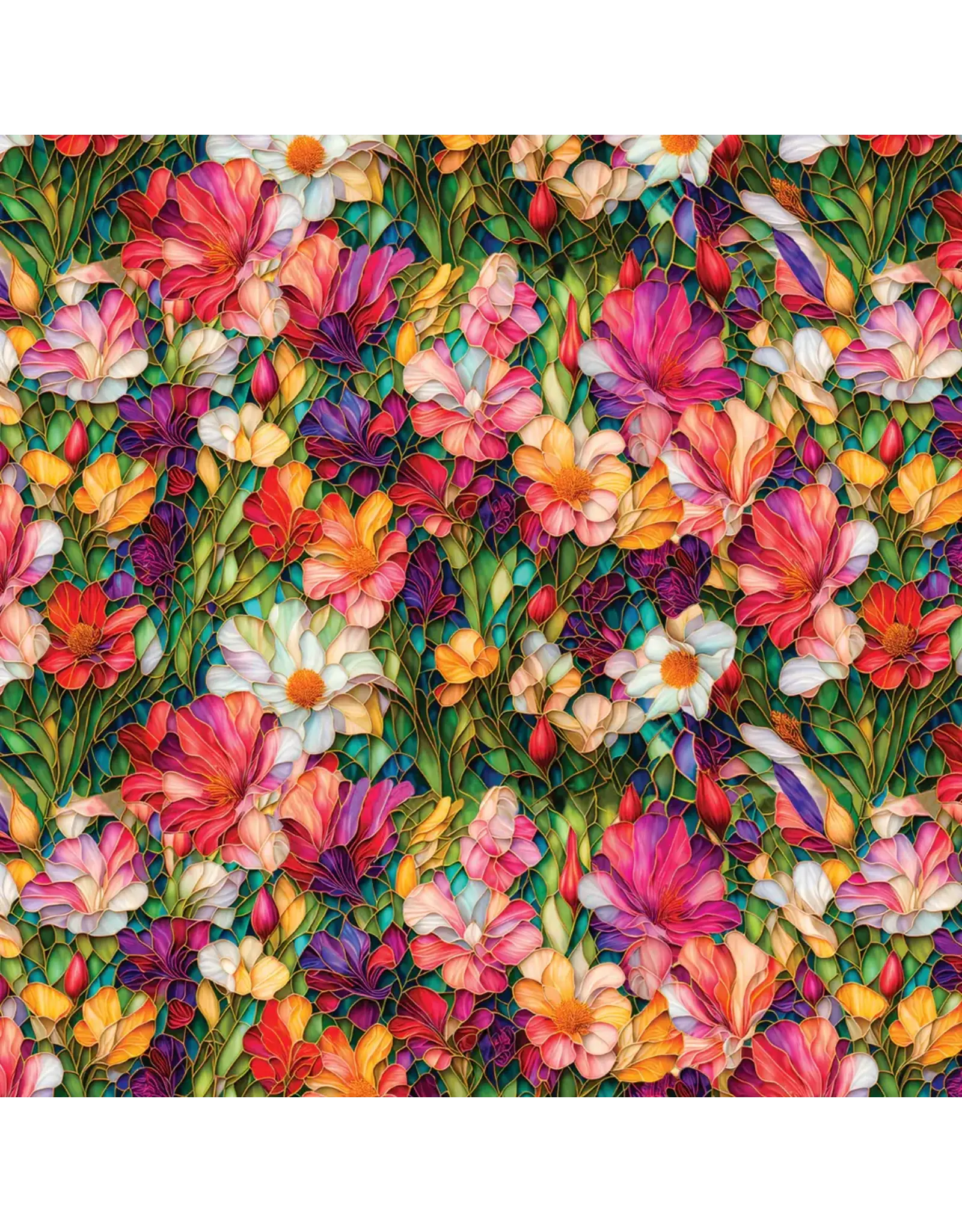Camelot Camelot Fabrics - Gigi in the Garden - Stained Glass Flower Garden