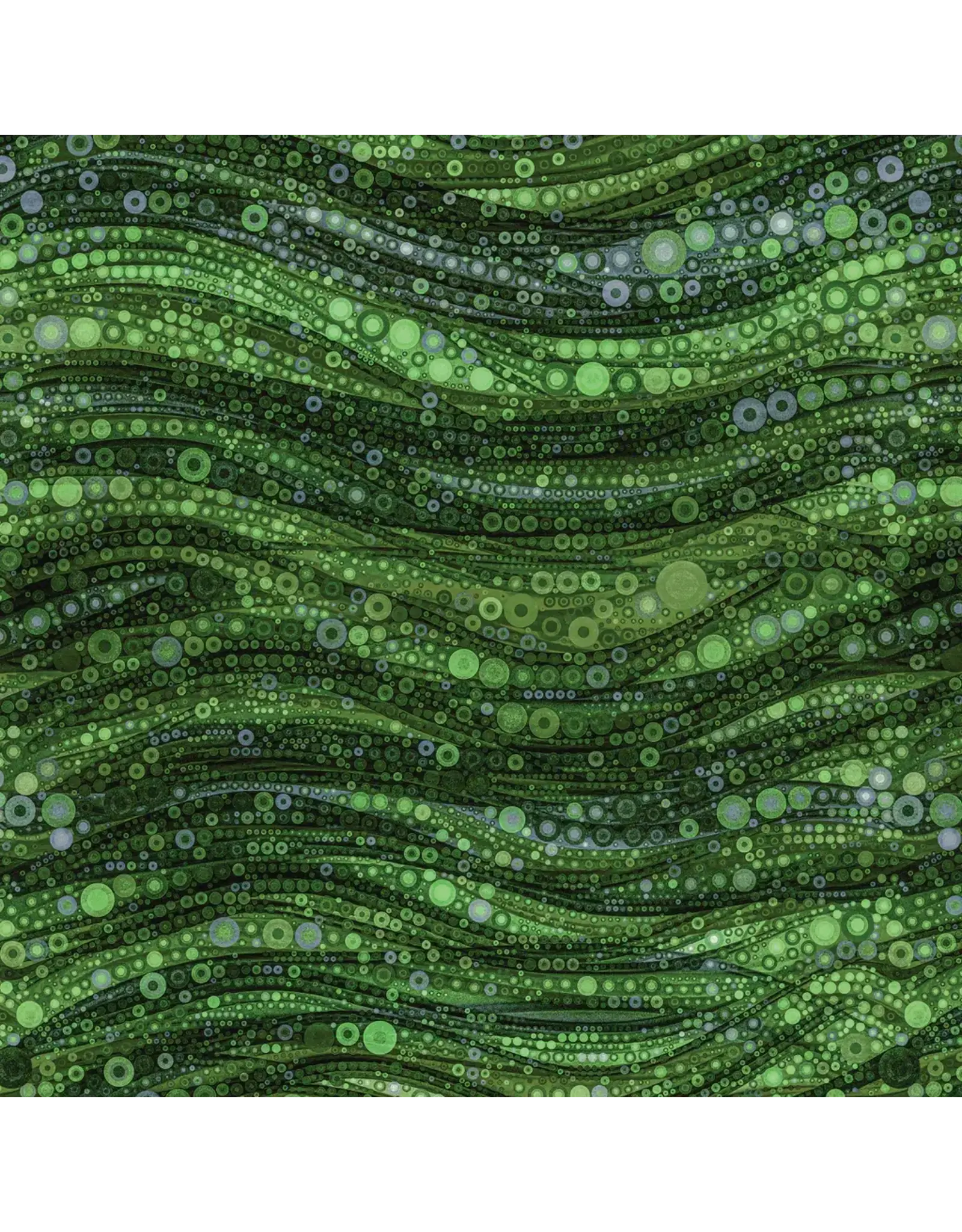 Camelot Gigi in the Garden - Abstract Circles Green