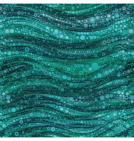 Camelot Gigi in the Garden - Abstract Circles Teal