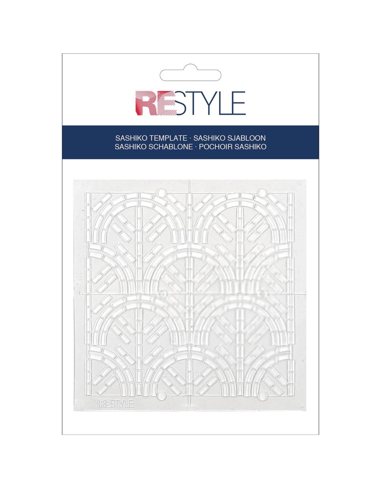 Restyle Sashiko Template - Seigaiha / Waves