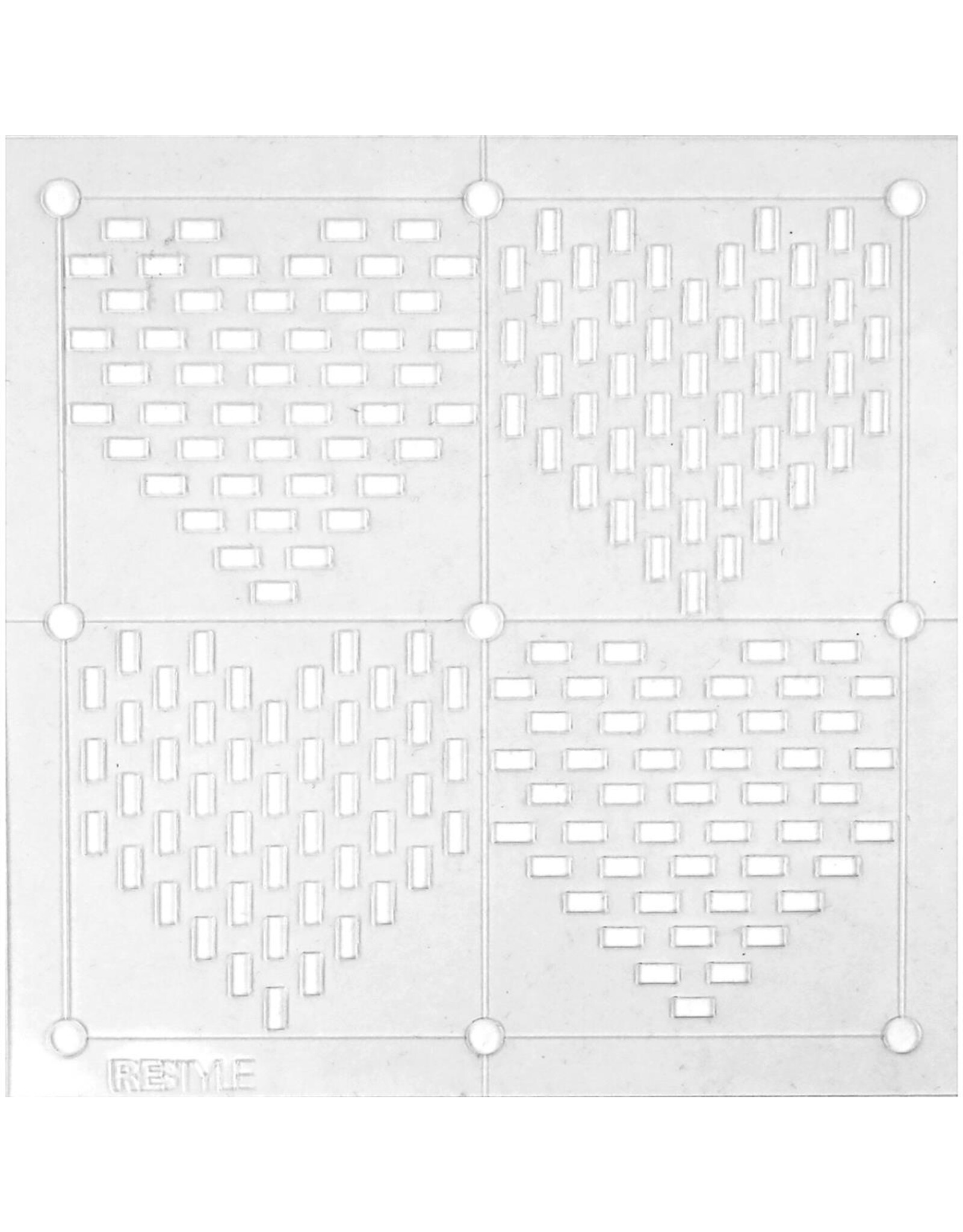 Restyle Sashiko Template - Hearts