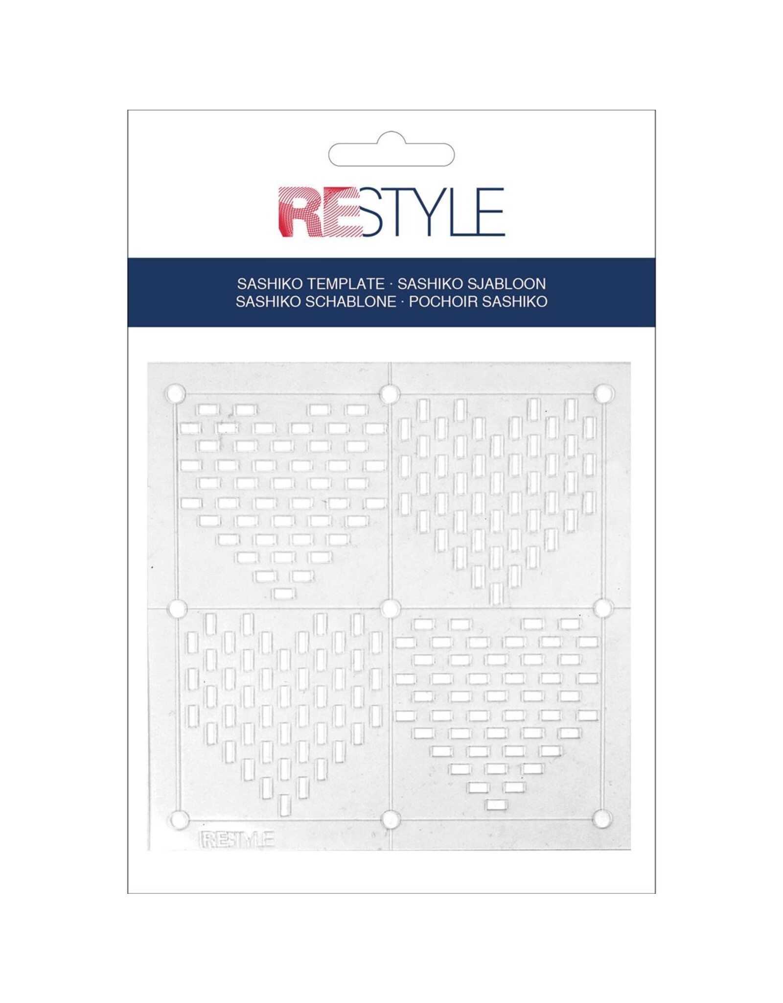 Restyle Sashiko Sjabloon - Harten