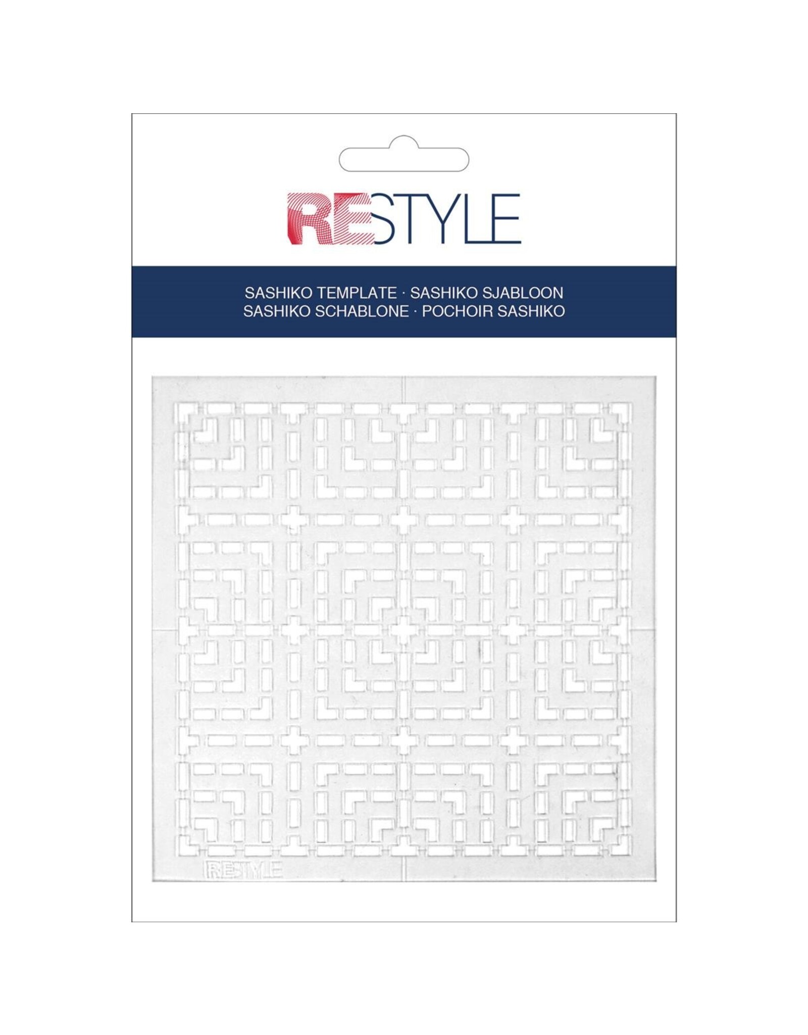 Restyle Sashiko Sjabloon - Vierkanten