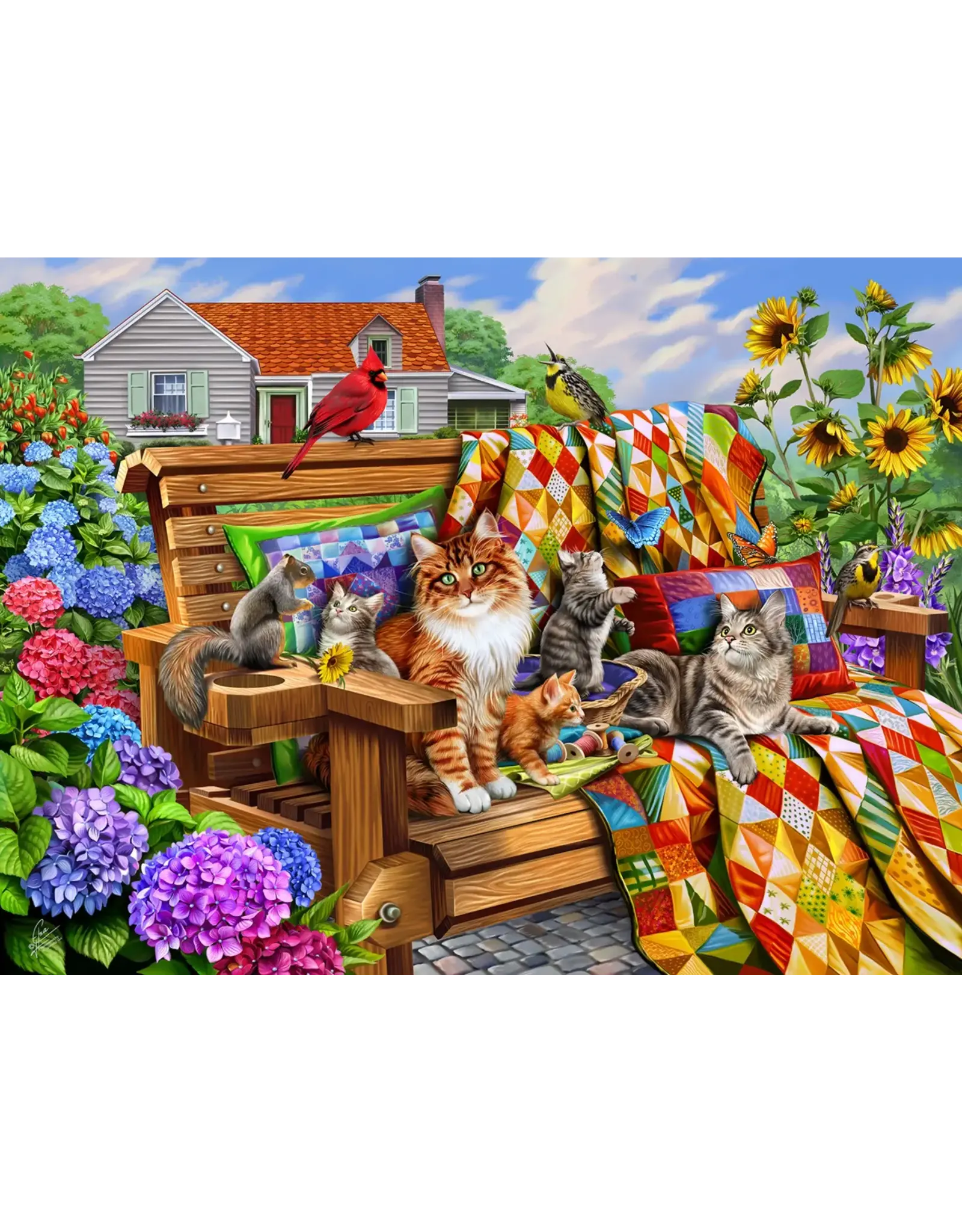Diversen Cats and Quilts - Jigsaw Puzzle - 1000 pcs
