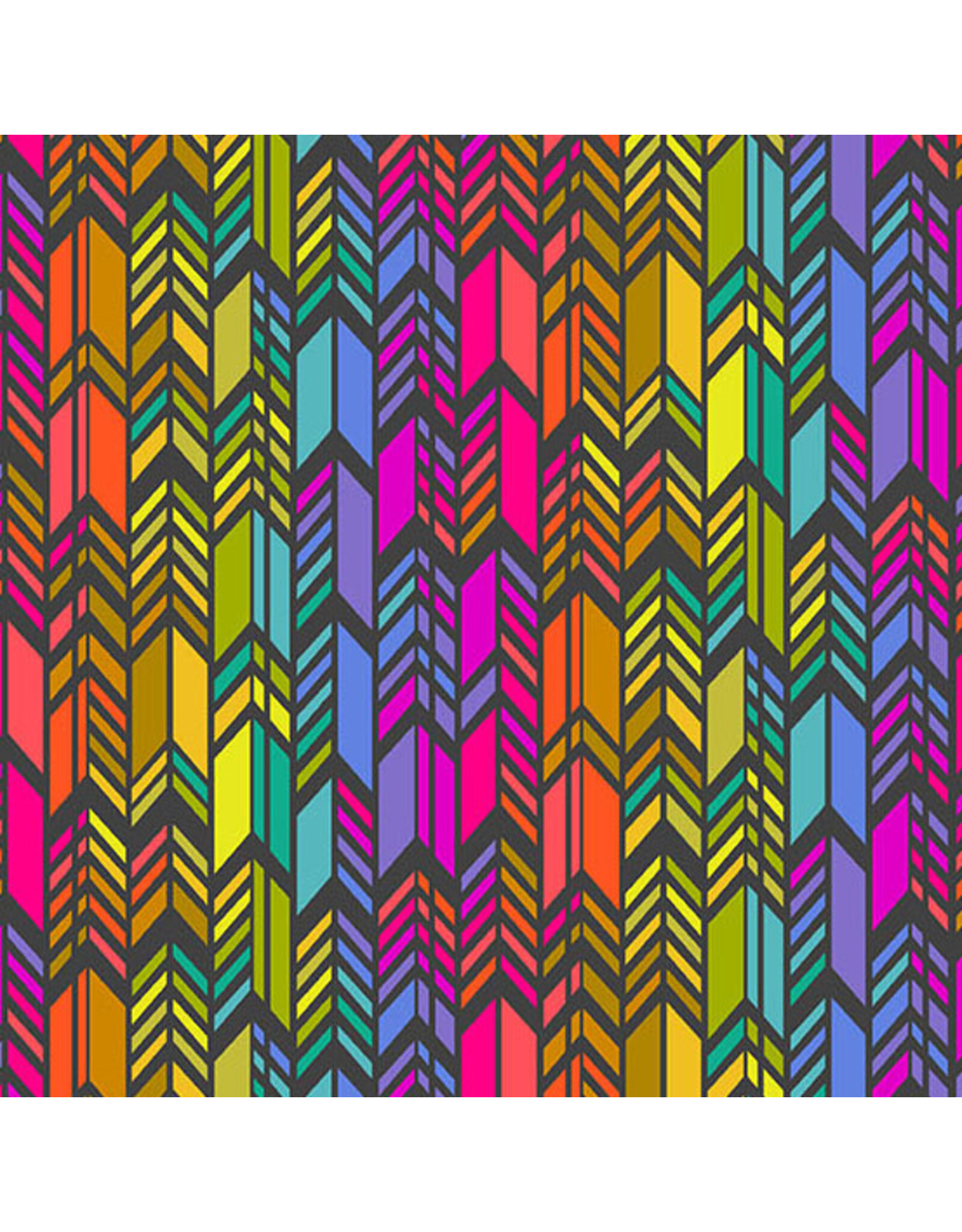 Andover Alison Glass - Color Wheel - Feathers Night - A-1445-K