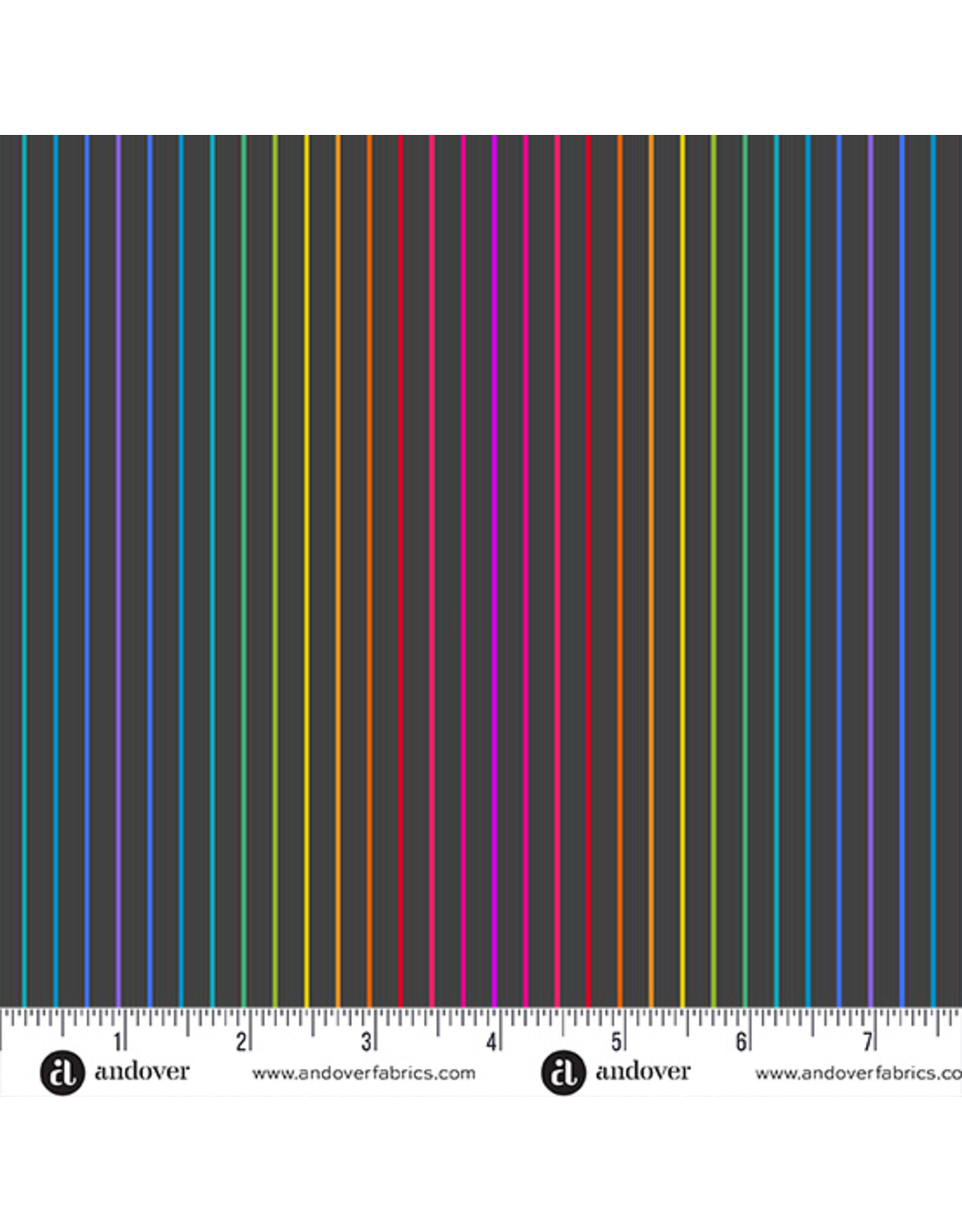 Andover Alison Glass - Color Wheel - Stripe Night - A-1447-K