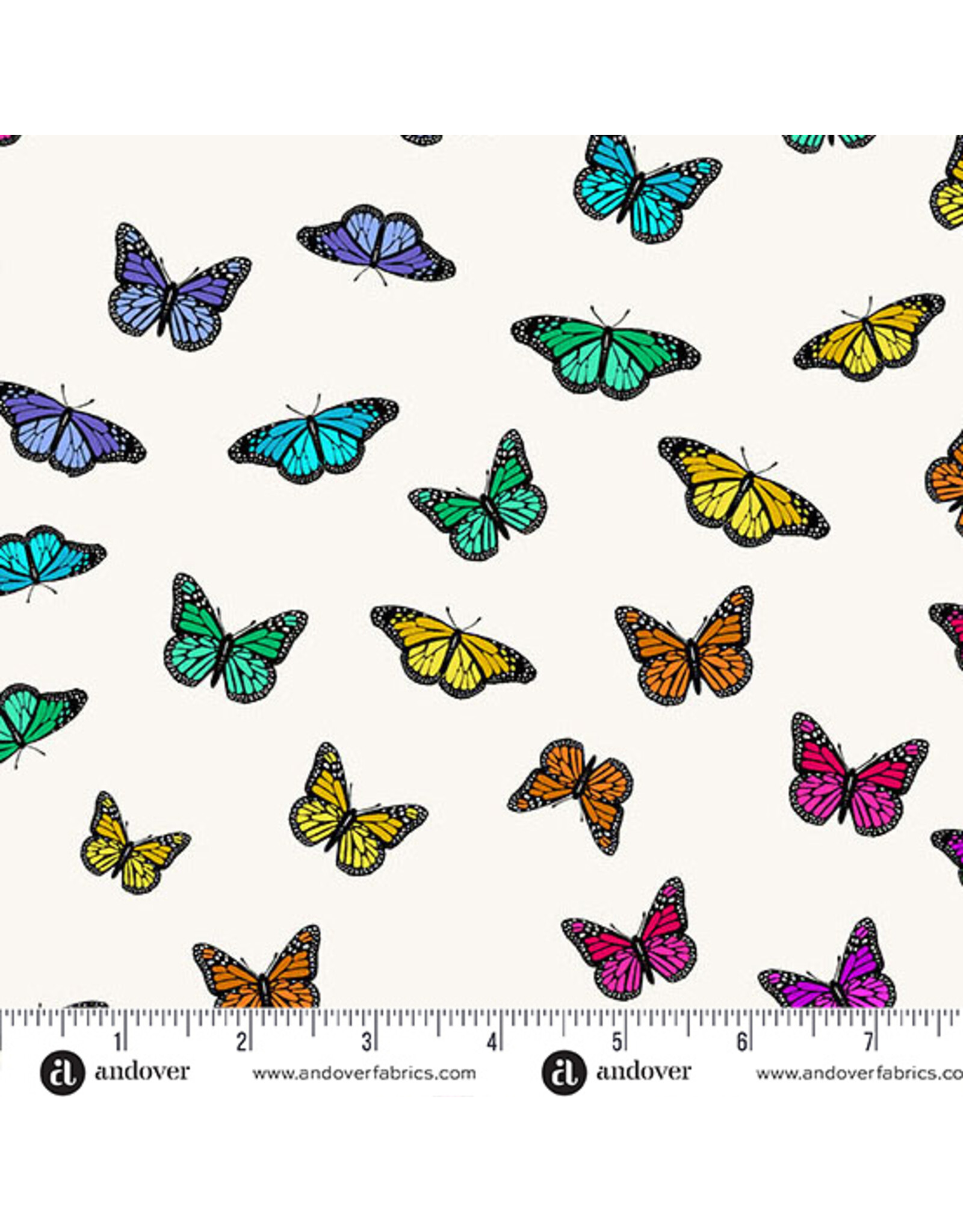 Andover Alison Glass - Color Wheel - Butterfly Day - A-1443-L