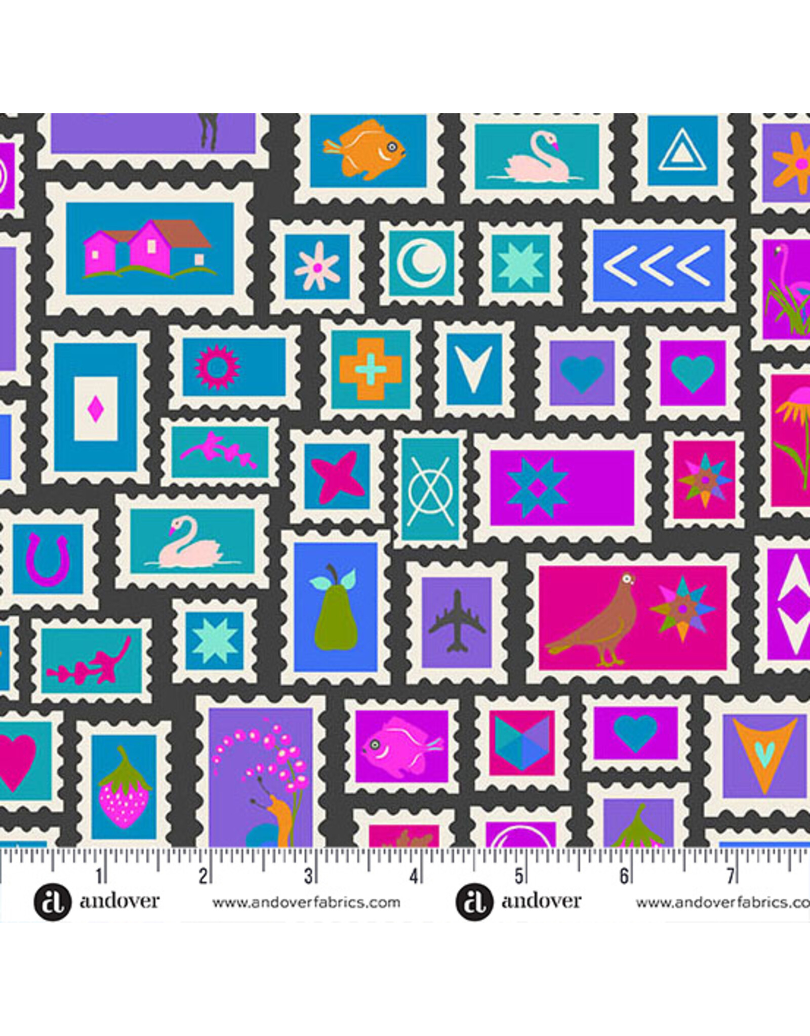 Andover Alison Glass - Color Wheel - Collector Night - A-1125-K