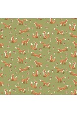Makower UK Makower UK - Hello Autumn - Fox Tales Green - 098-G